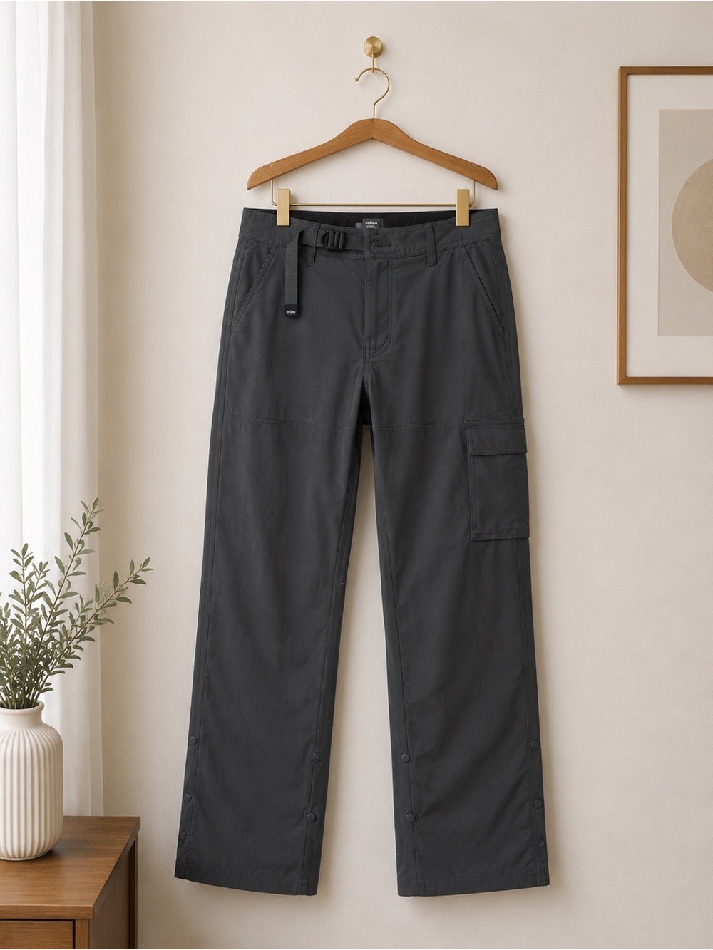 prAna Men’s Convertible Hiking Pants Gray 34x32 Outdoor Travel